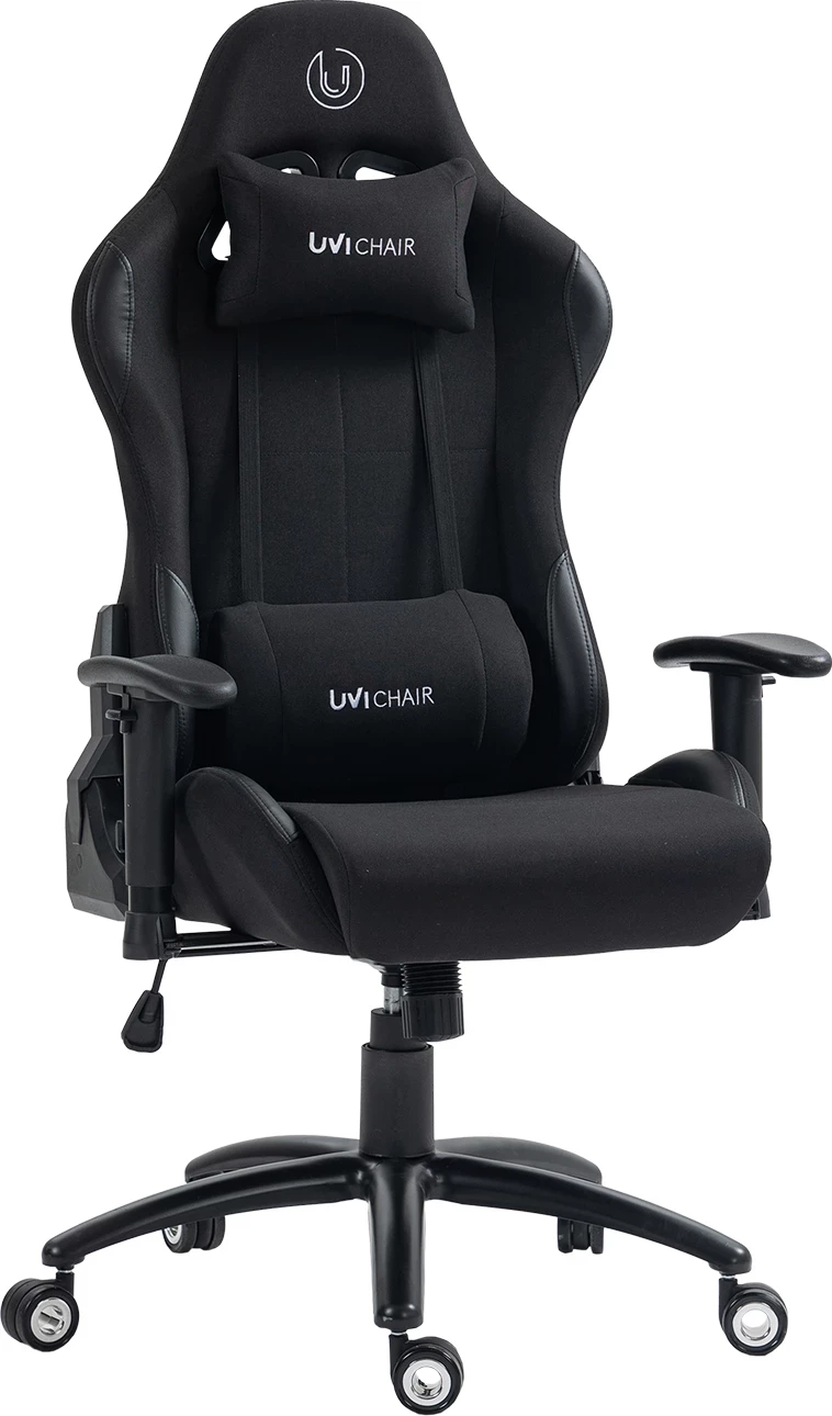 Karrige gaming/zyre UVI Back in Black UVI5000, rrjetë, shpinore 180°, deri 185 kg, e zezë