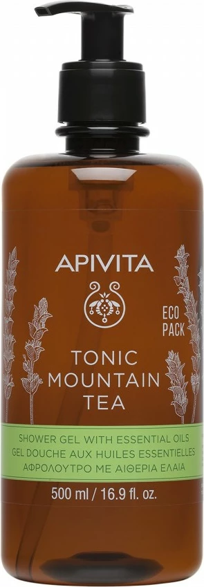 Xhel dushi për femra Apivita Tonic Mountain Tea me vajra esencialë 500ml