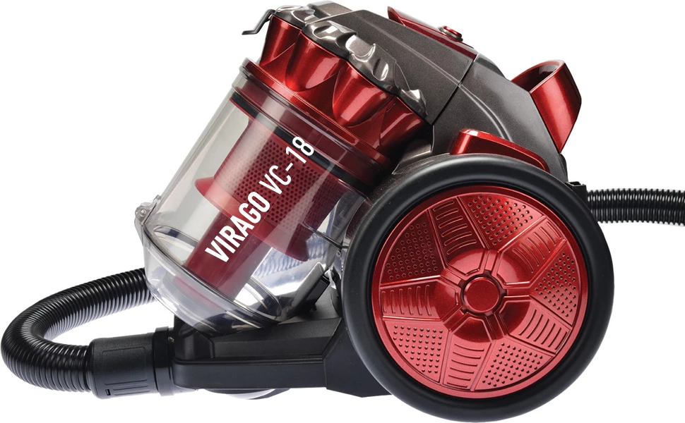 Fshesë elektrike pa qese Elit Virago VC18 900W, 3L, HEPA, e kuqe/zezë 6