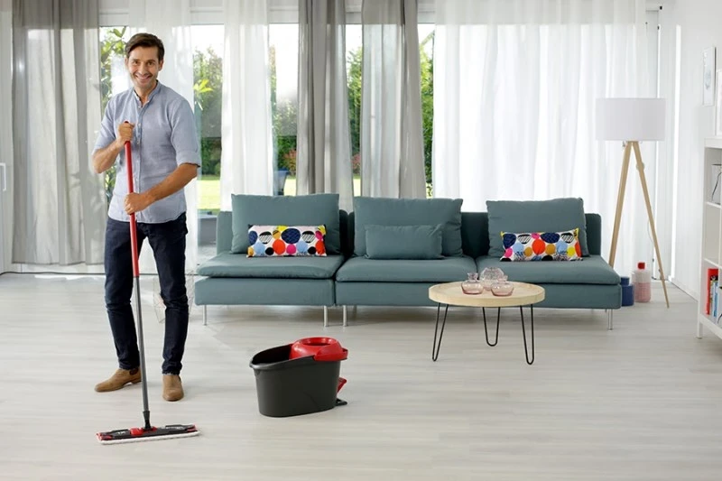 Set leckë rrotulluese Vileda TURBO 3in1 Microfibre 4023103227446, e zezë, e kuqe