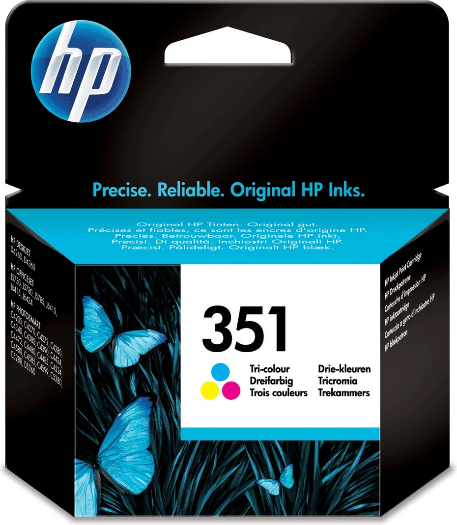 Patron boje HP 351 / CB337EE, standard, 3.5 ml, rendiment 170 faqe, tri-color (Cyan, Magenta, Yellow)