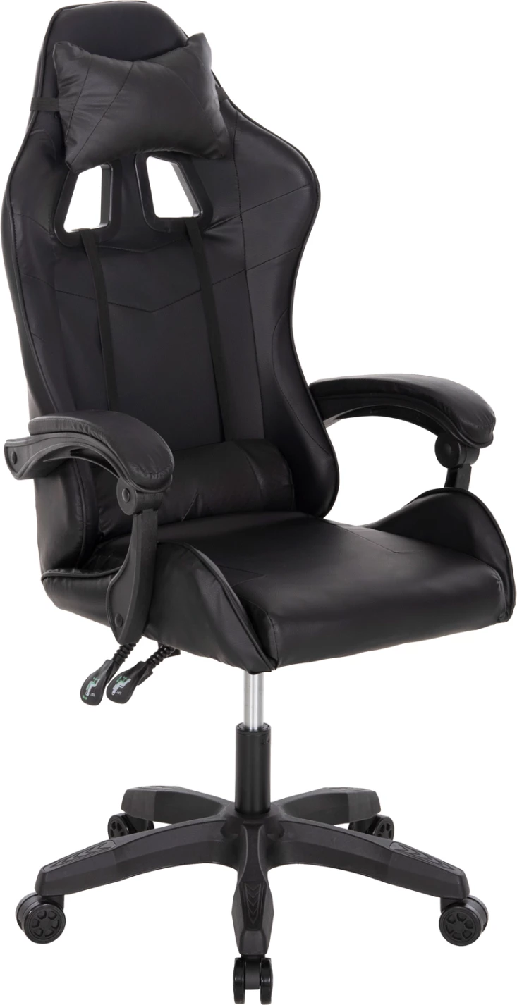 Karrige për lojëra MANCER FH1194, ngjyrë e zezë, PU-polipropilen, 59x69x125H cm