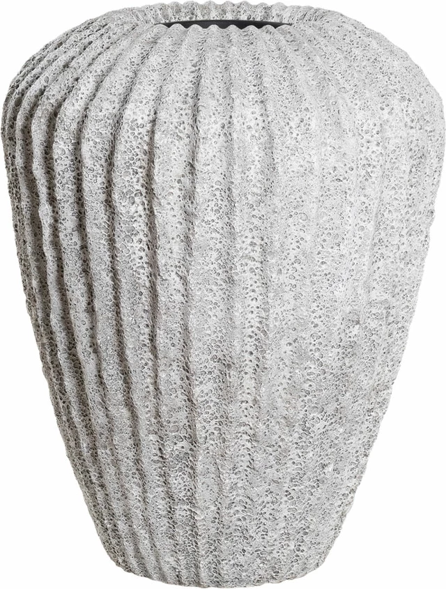 Vazo Rambler, gur sintetik, ngjyrë fildishi, 52x52x65cm