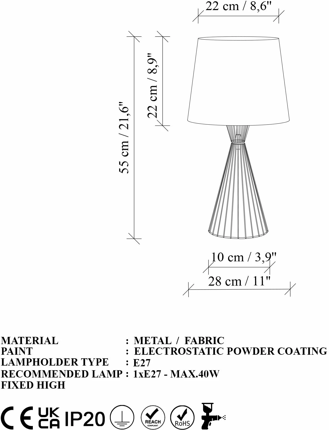 Llambë tavoline Opviq, Telıs - 5383, ngjyrë ari dhe kafe e çelët