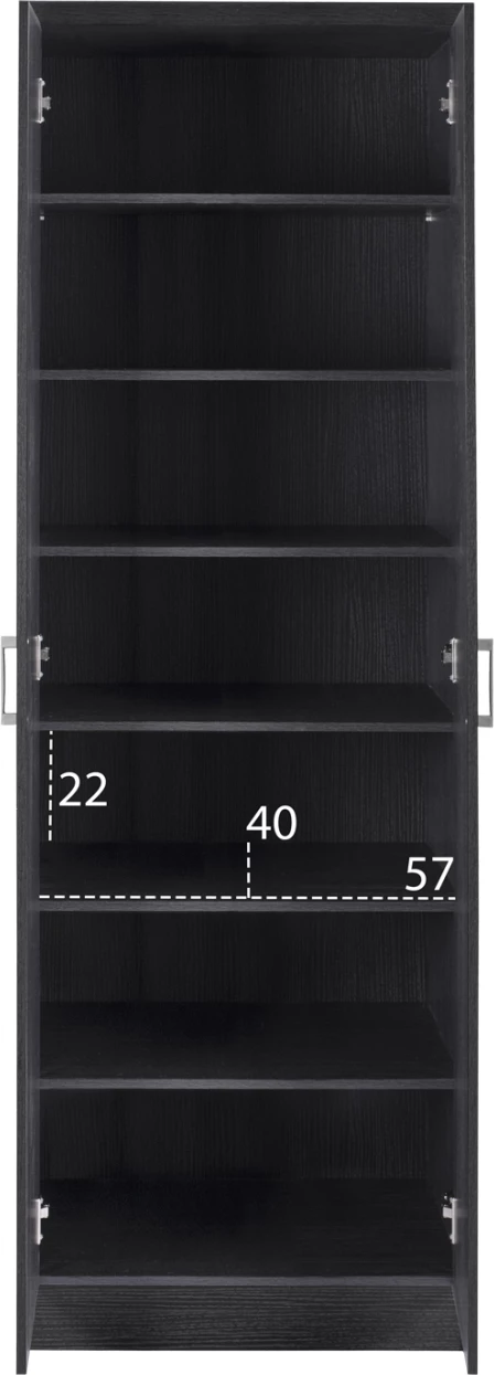 Dollap këpucësh druri me 6 rafte 60x43x180.5 Zebrano FH2379.01 7