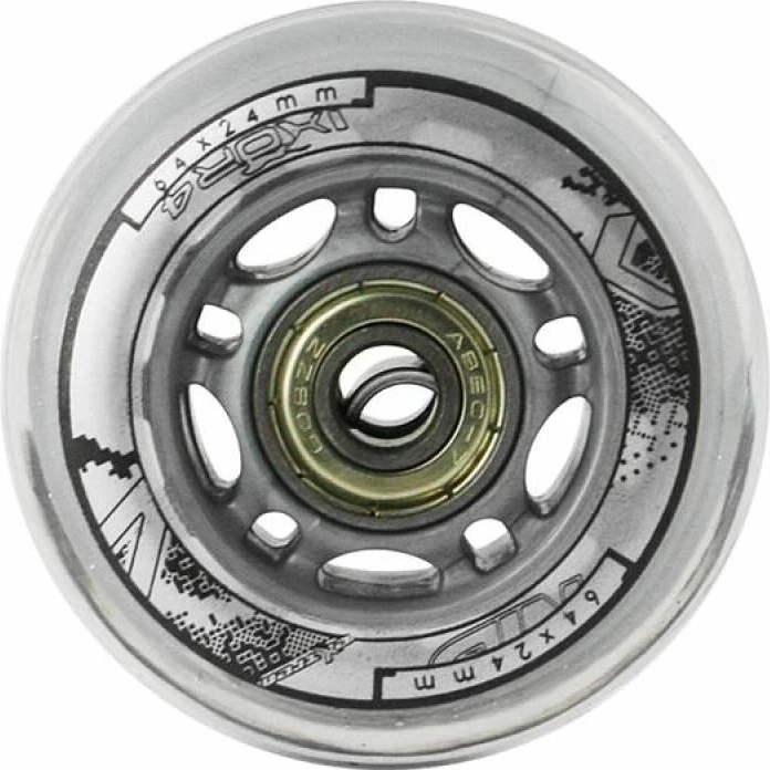 Set rrota PU dhe kushineta ABEC-7 Nils Extreme, transparente