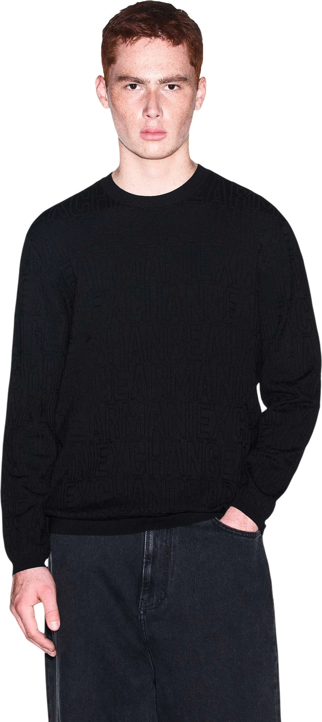 Xhemper për meshkuj Armani Exchange XM002986 AF10454, i zi