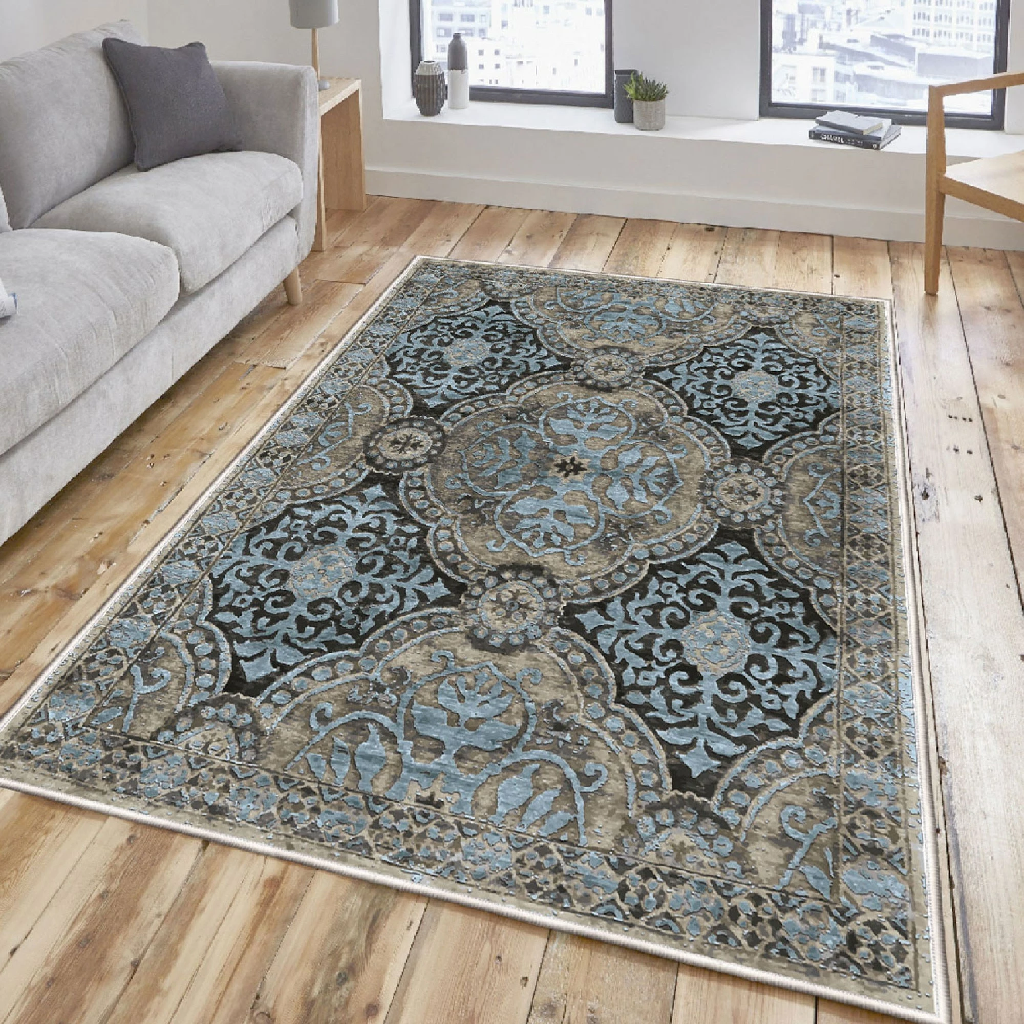 Qilim velvet, shumëngjyrësh, 80x120cm, Conceptum Hypnose, Els2240