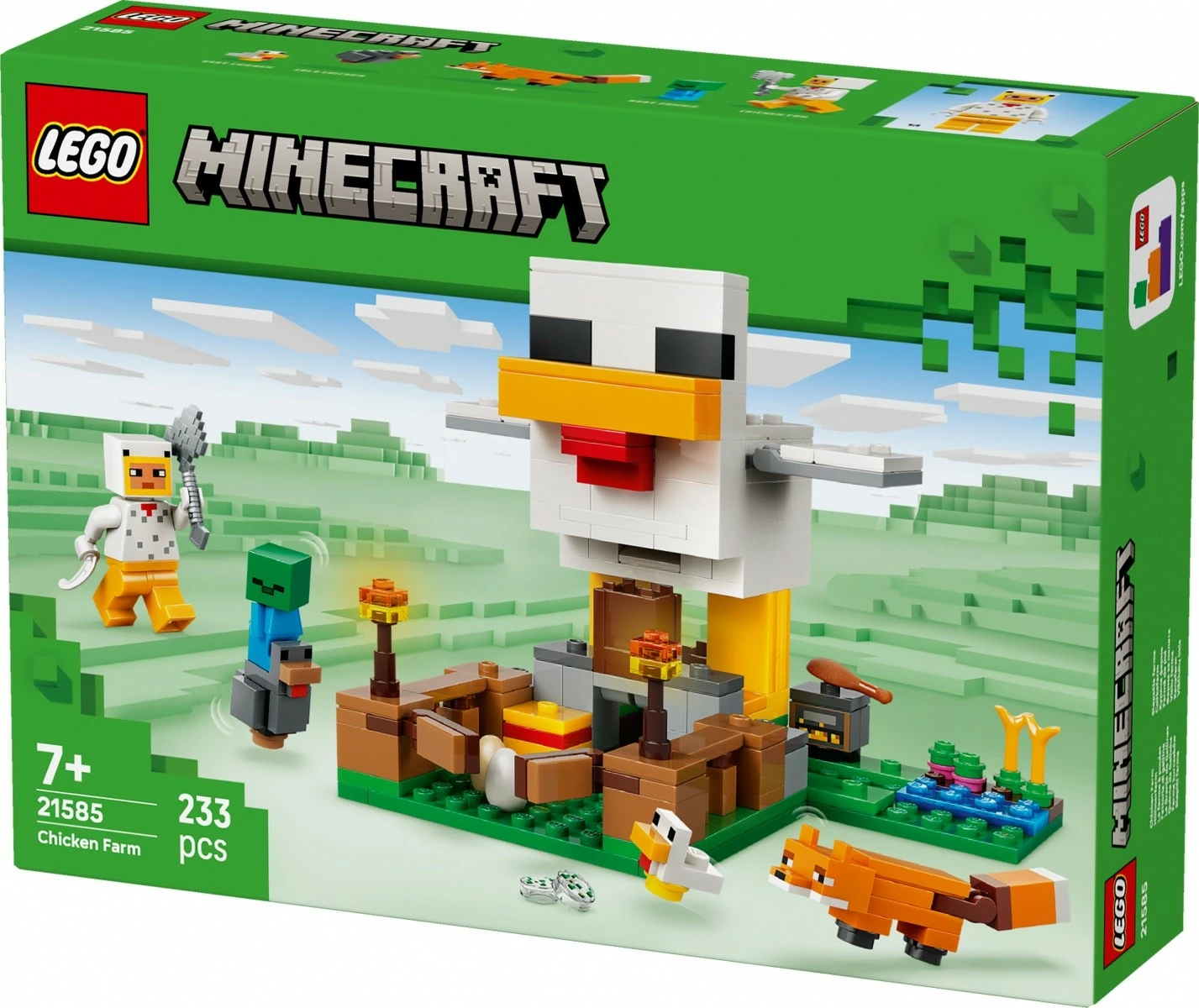 Set ndërtimi LEGO Minecraft 21585 Chicken Farm, 233 copa, 7+