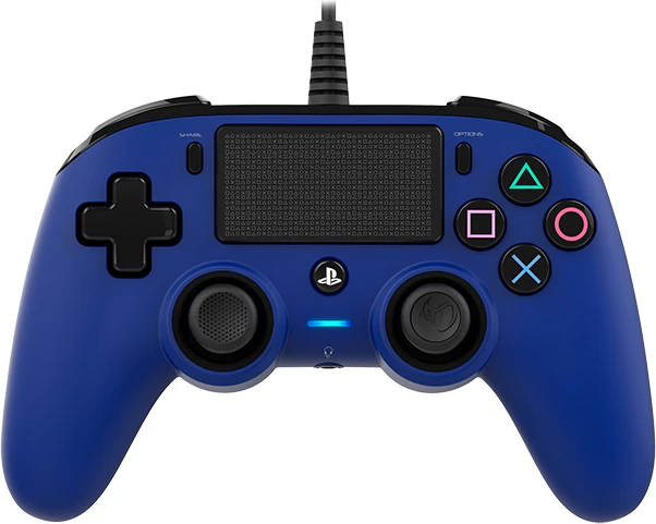 Kontroller me kabllo Nacon PS4 Wired Gaming Controller, kabllo 3 m, vibrim, portë 3.5 mm, Blu