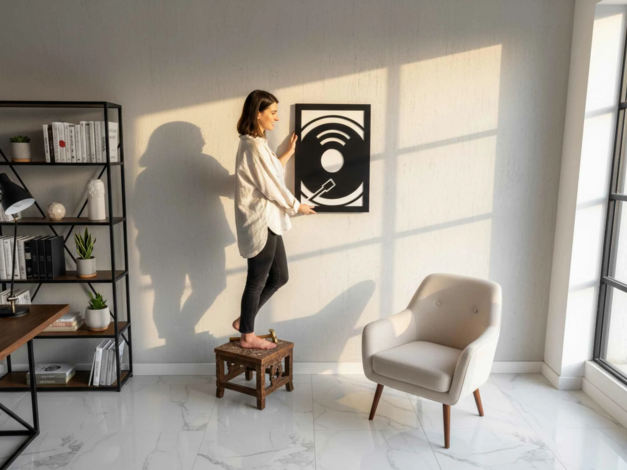 Pikturë dekorative me kornizë, MDF, Turntable, Wallity