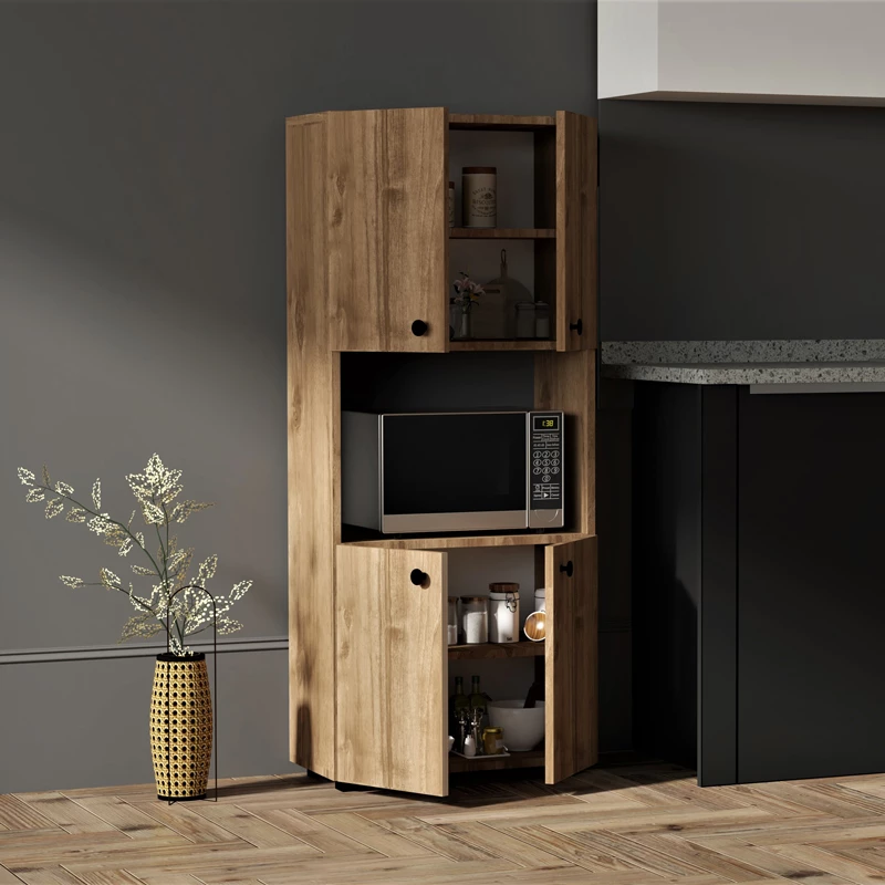 Dollap kuzhine Guzel, ngjyrë arre, 60x31.4x140cm