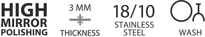 Lugë supë OVE Baguette 178 mm, inox 18/10, set 12 copë, argjendtë