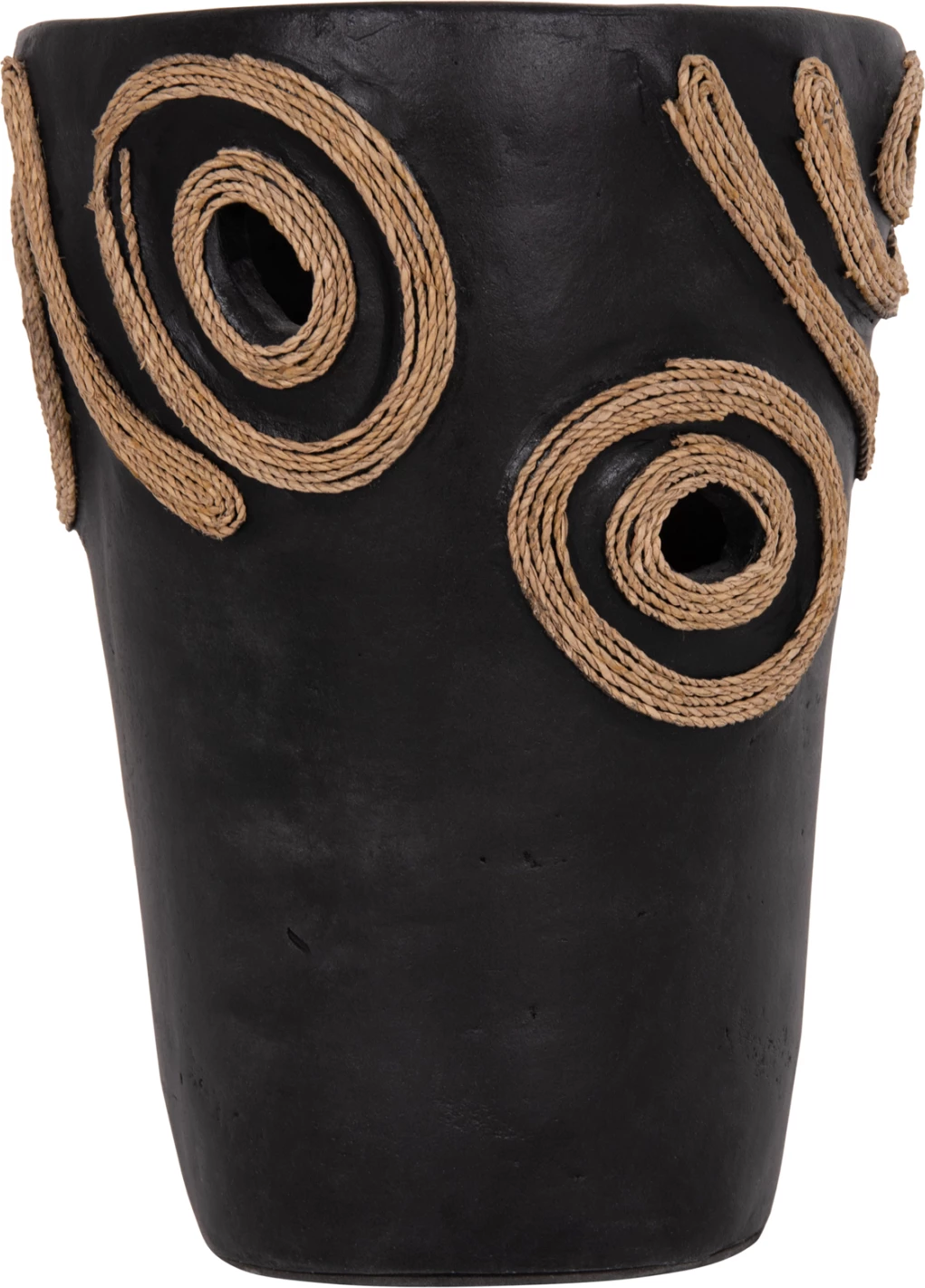 Vazo dekorative tavoline DEAN, terrakotë e zezë, FH4677.01S, 19x25cm