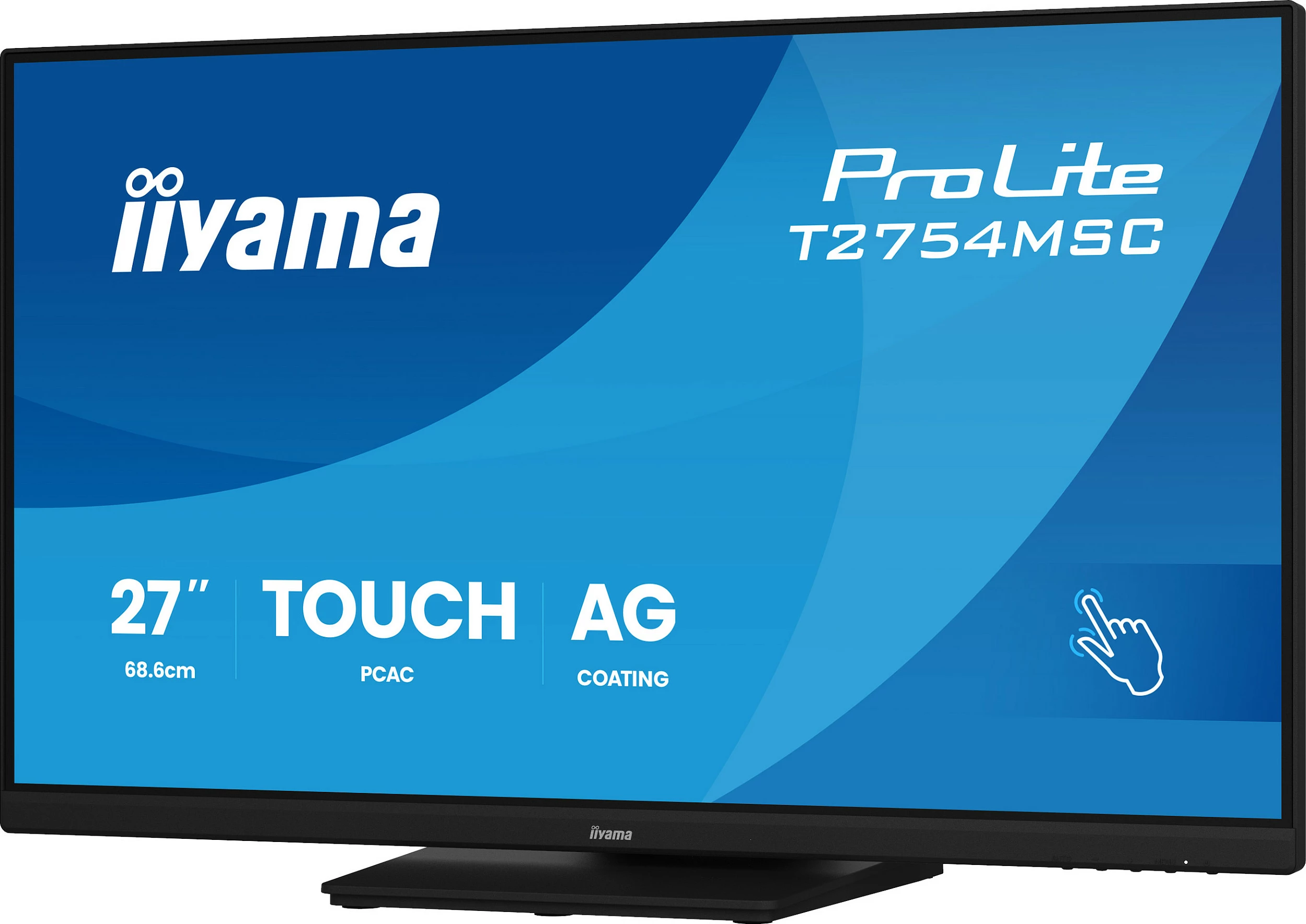 Monitor Touch iiyama ProLite T2754MSC-B2AG, 27", Full HD, HDMI/VGA, me USB Hub, i zi