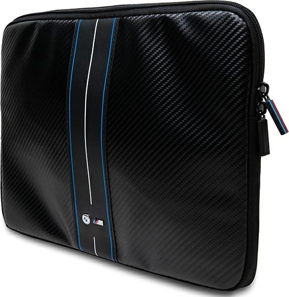 Mbështjellës BMW Carbon Blue Stripe për laptop 14", i zi