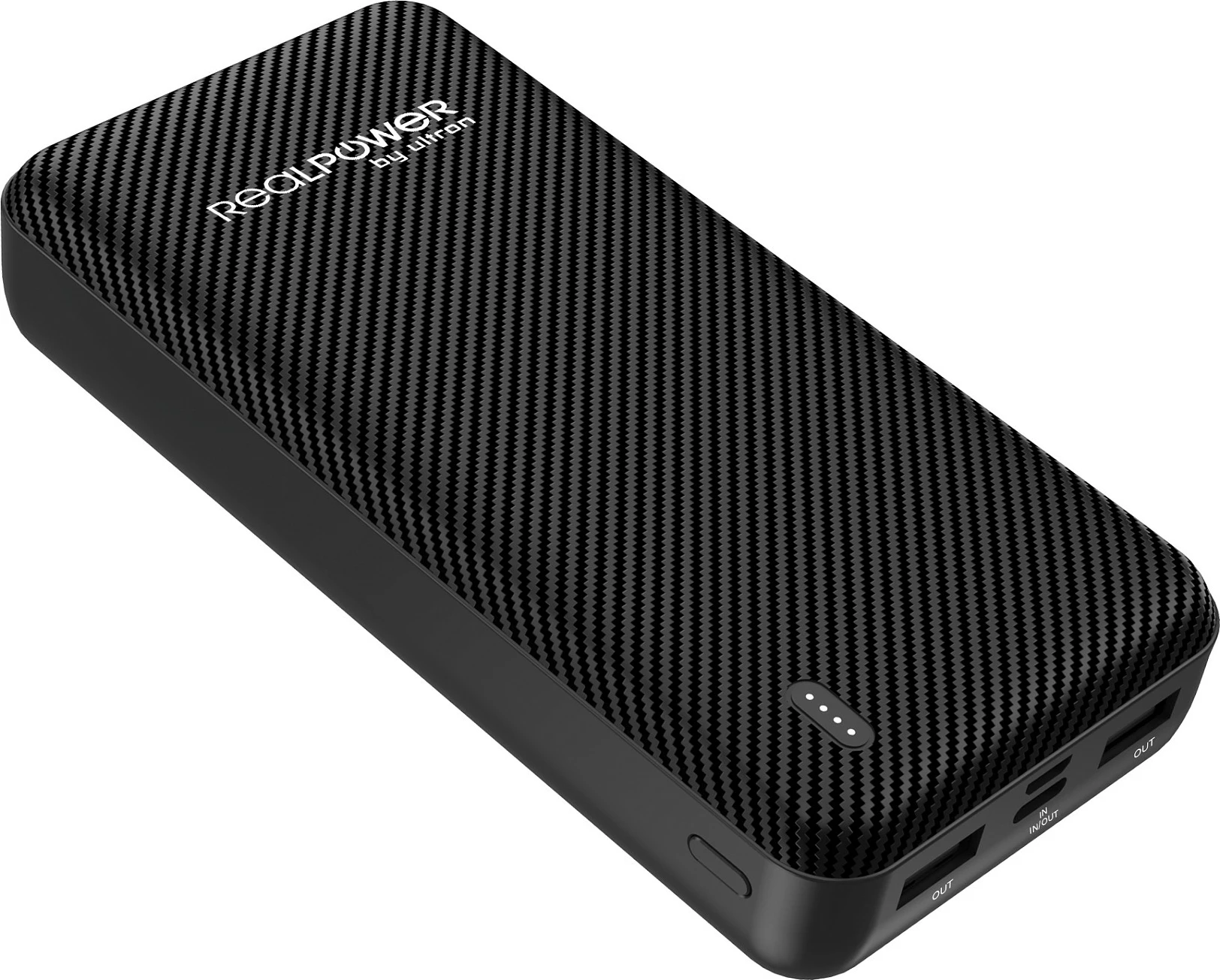 Powerbank RealPower PB-20000 SE, 20000 mAh, USB-C + 2x USB-A, i zi