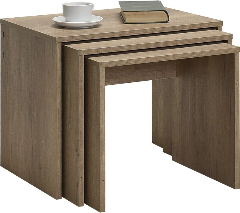 Tavolina ndihmëse të vendosshme, ngjyrë arre e çelët, Hanah Home, Shp-103-Tt-1