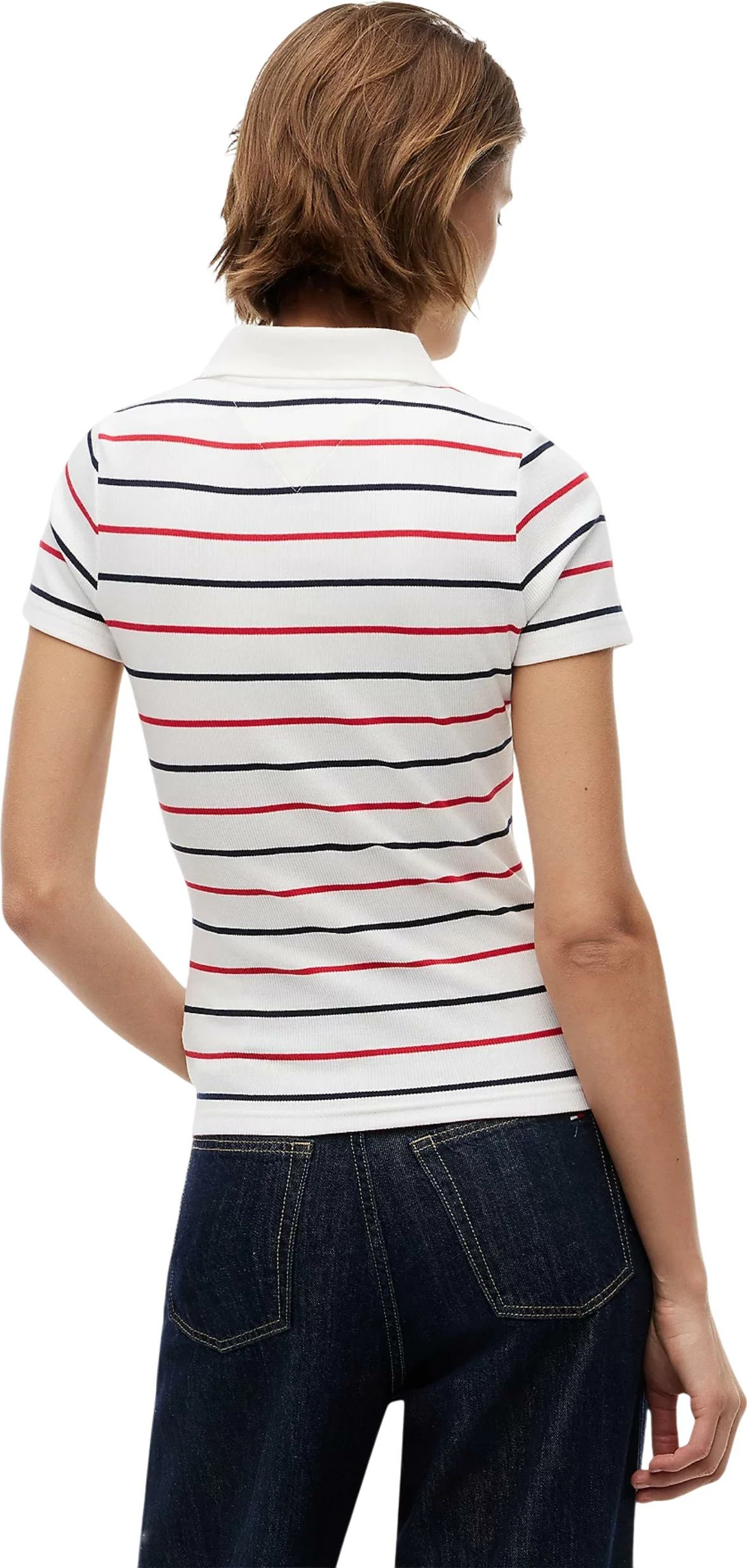 Maicë polo Tommy Hilfiger Jeans DW0DW22327 për femra, e bardhë [Madhësia: S]