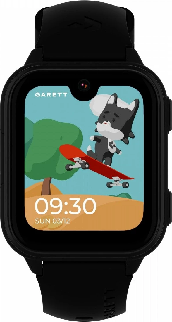 Smartwatch, Garett, Kids Vibe AI 4G, ekran 1.78" AMOLED, GPS, nanoSIM, 8 GB, IP67, i zi, set me 9 ngjitëse