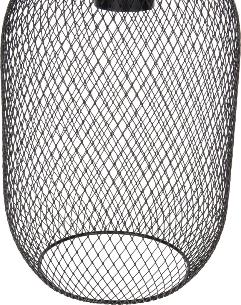 Llambë varëse tavani, 3 drita, rrjetë metali e zezë, FH4104, Φ24x123H cm