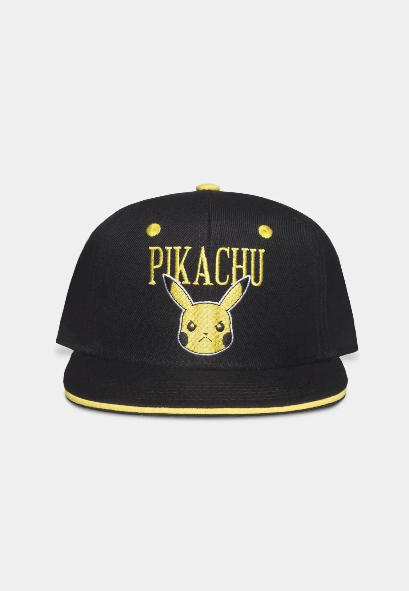 Kapelë snapback Difuzed Pokémon Angry Pika, pambuk twill, e zezë/verdhe