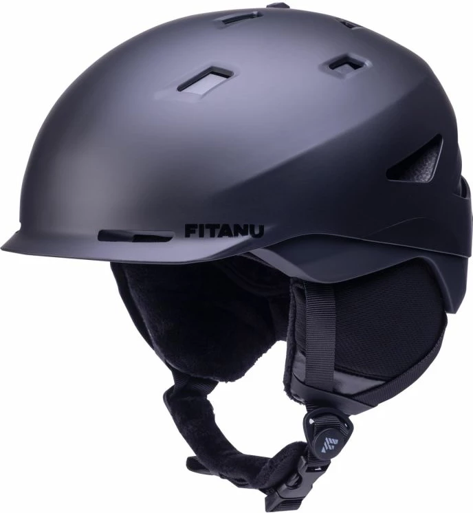 Helmetë për ski Iguana, unisex, e zezë