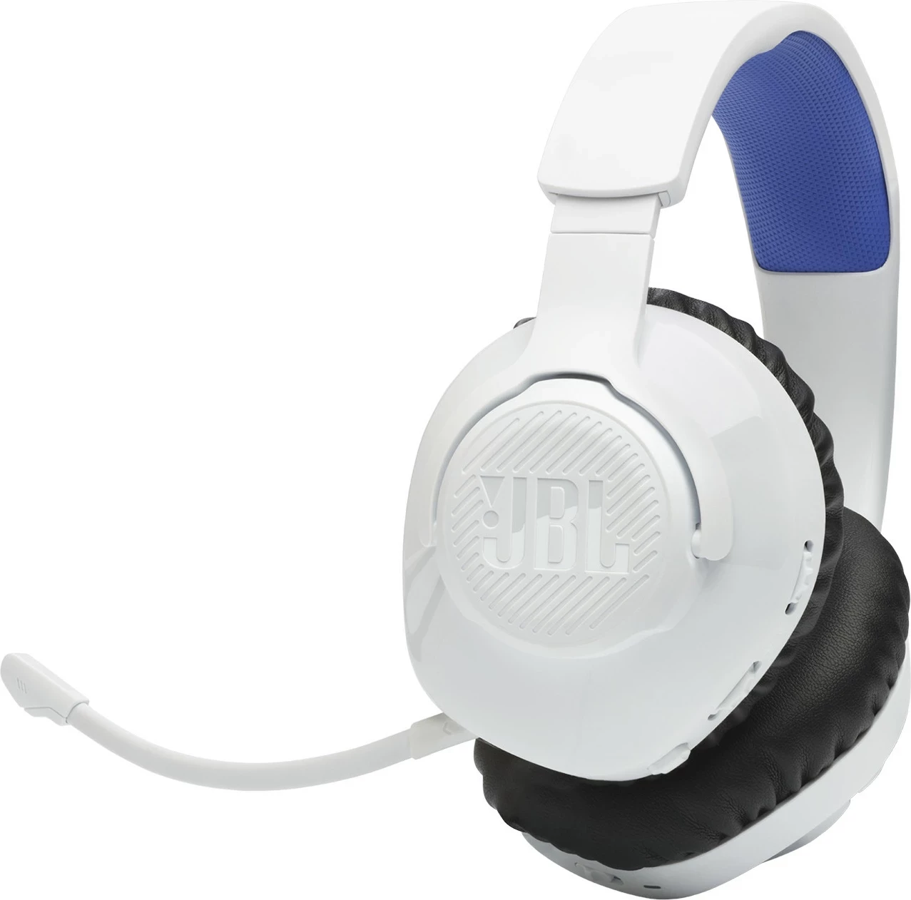 Kufje gaming JBL Quantum 360P, wireless, mikrofon i shkëputshëm, bateri 22 orë, bardhë dhe kaltër