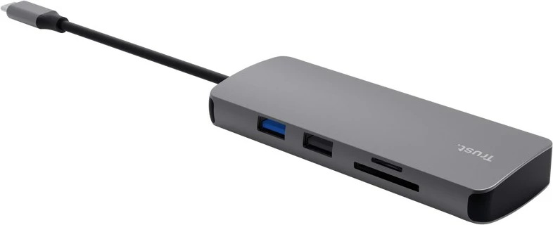 Hub USB Type-C Trust 25672, 8 porta, Gri