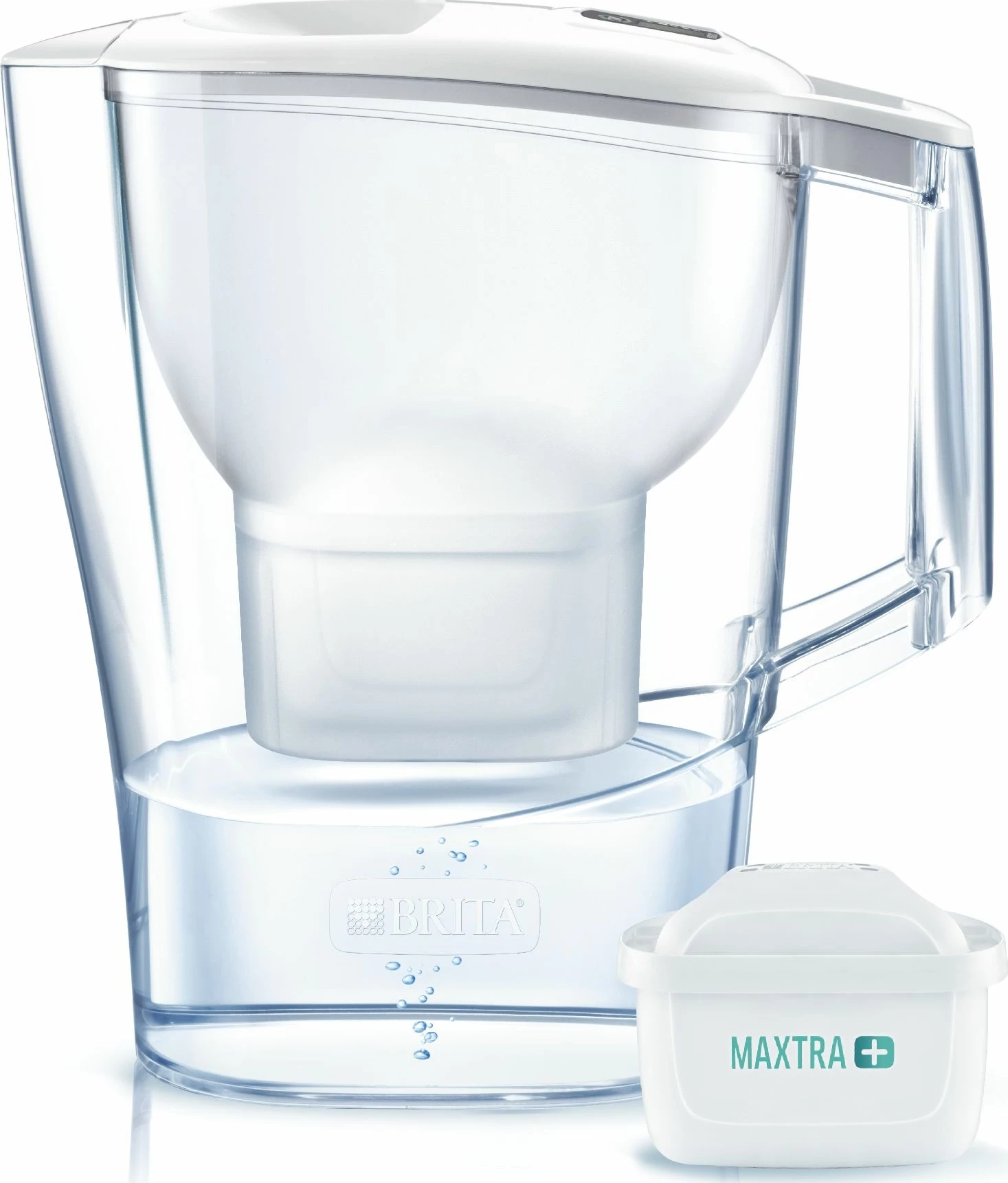 Kani filtrues uji Brita Aluna MX Pro, 2.4 L (1.4 L të filtruar), indikator elektronik, 1x filtër MAXTRA+ Pure Performance, e bardhë