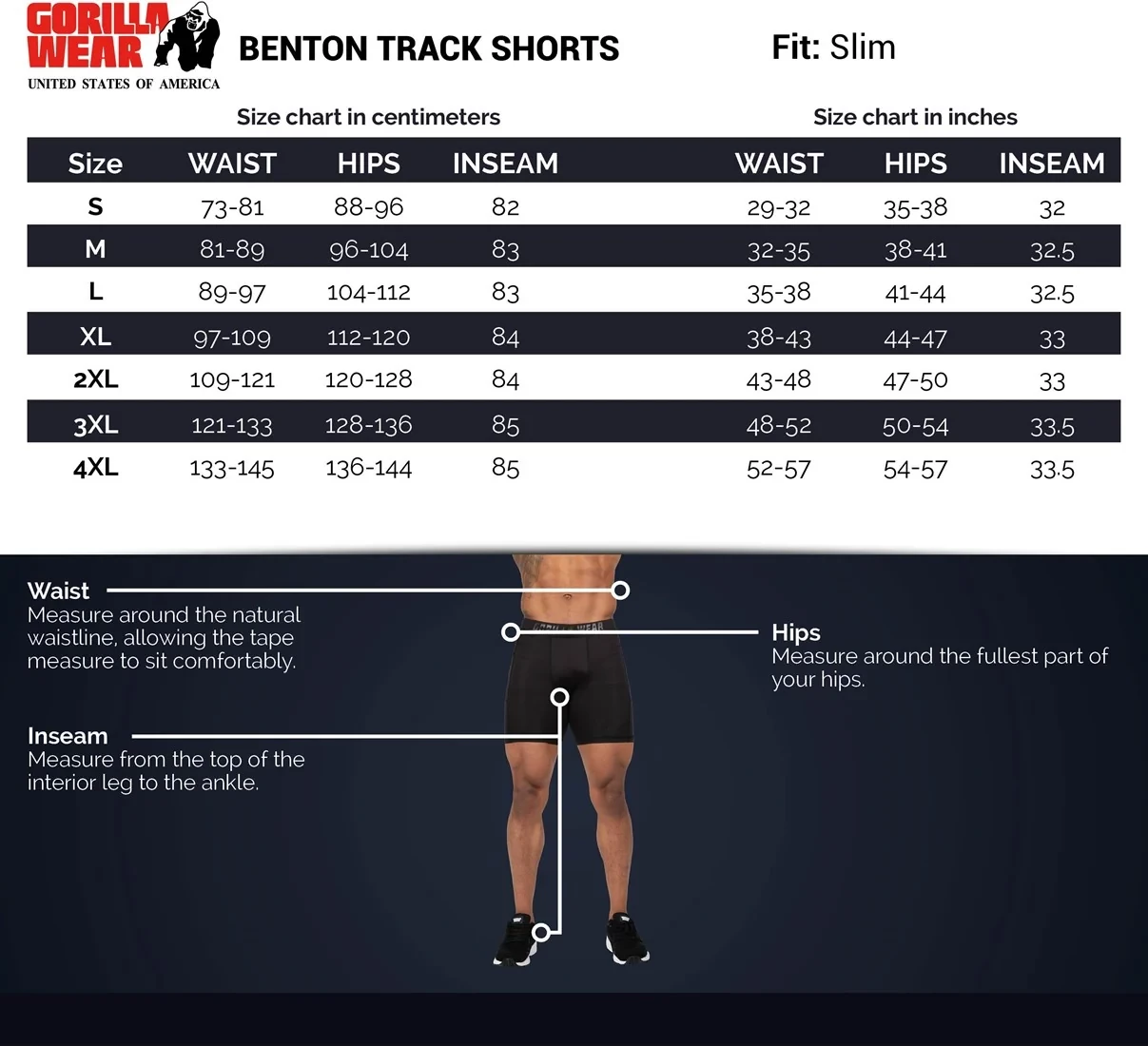 Benton Track Shorts - Black [Madhësia: S]