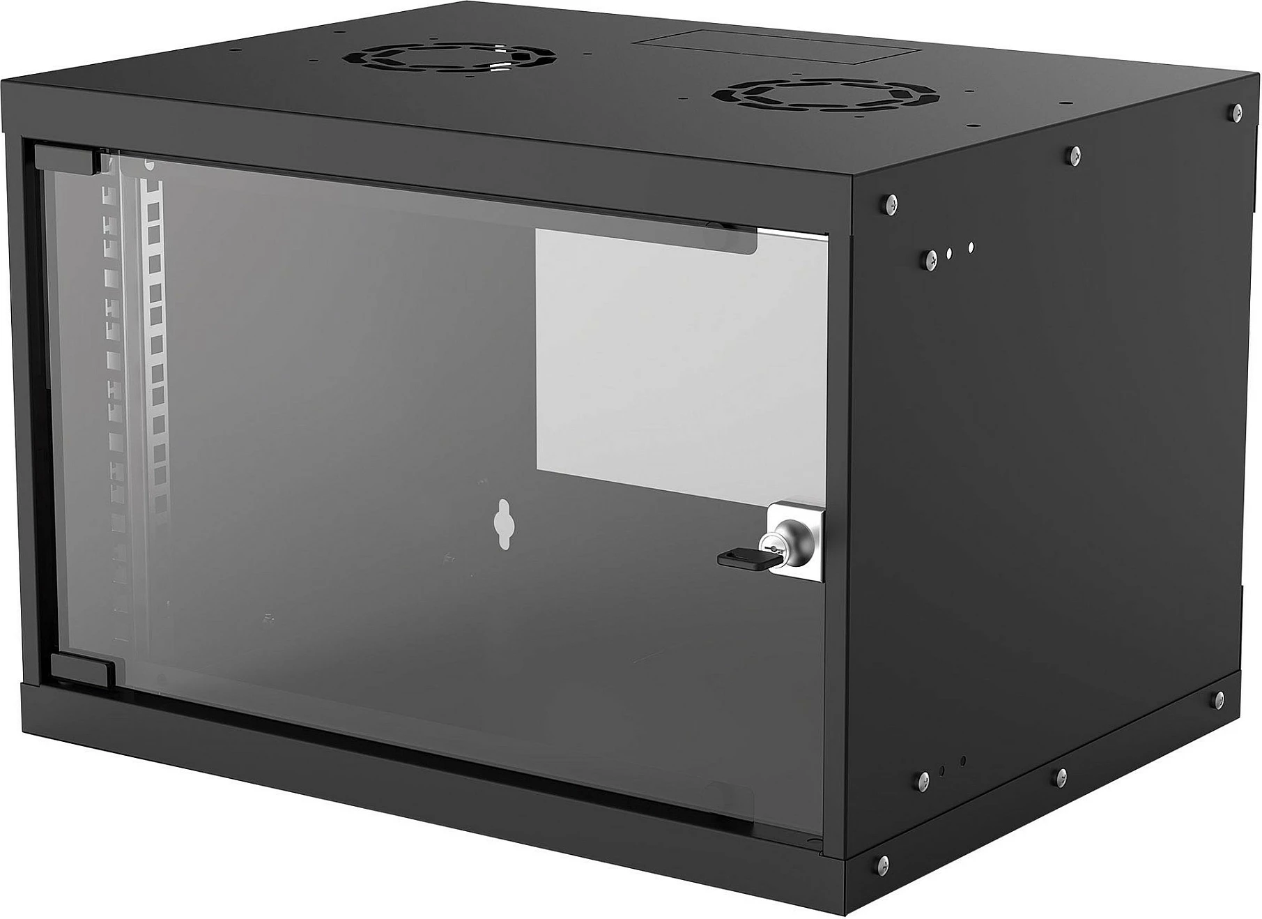 Kabinet rrjeti Intellinet 19" Wall Mount Basic, 6U, 400 mm thellësi, derë xhami, i zi
