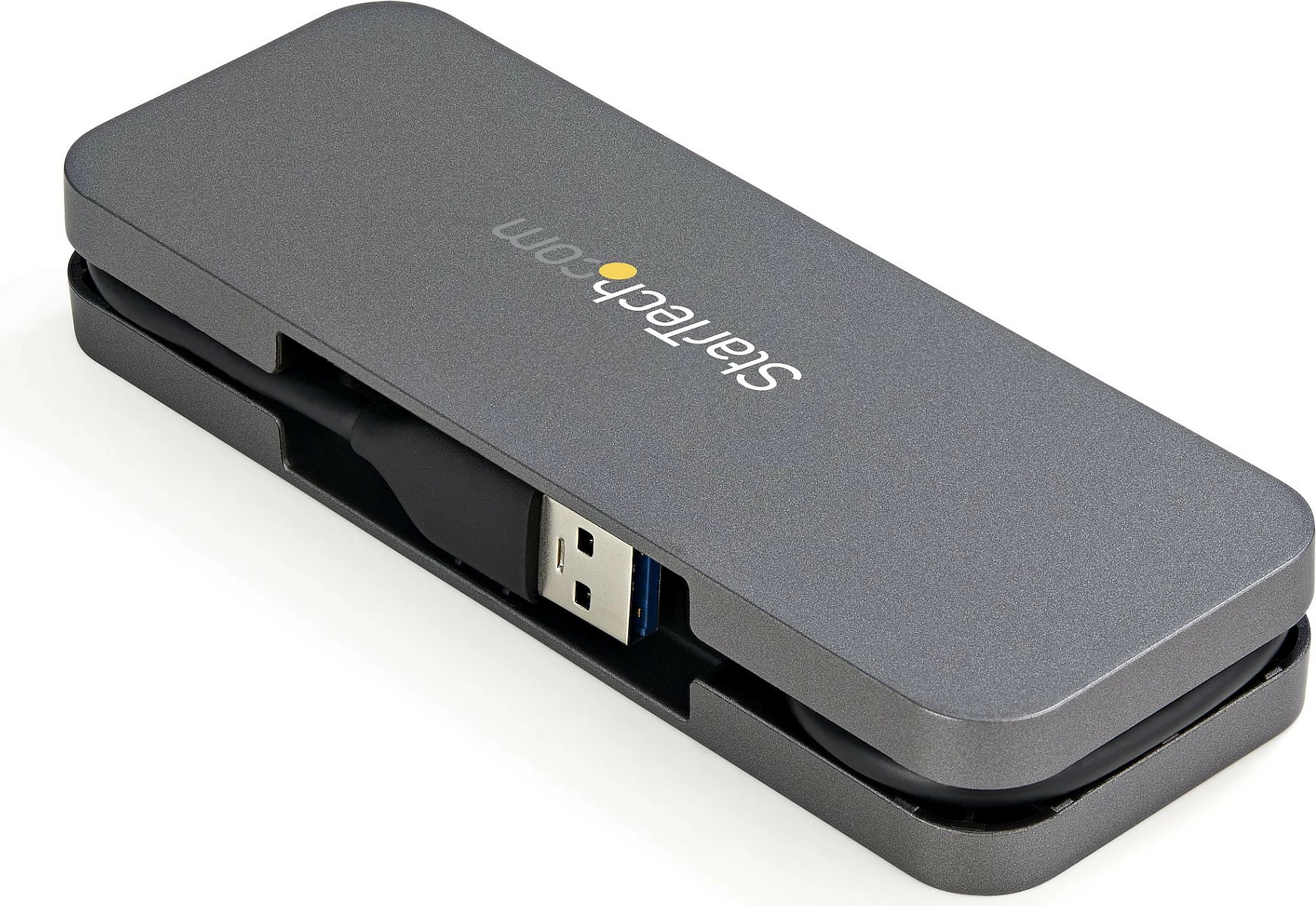 USB hub StarTech HB30AM4AB, 4x USB-A, USB 3.2 Gen 1 5Gbps, kabllo 28 cm, zi/hiri