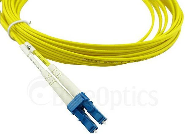 Kabllo patch fiber optike BlueOptics LWL LC/SC, Single-Mode OS2 G.652.D, 1m, LSZH, e verdhë
