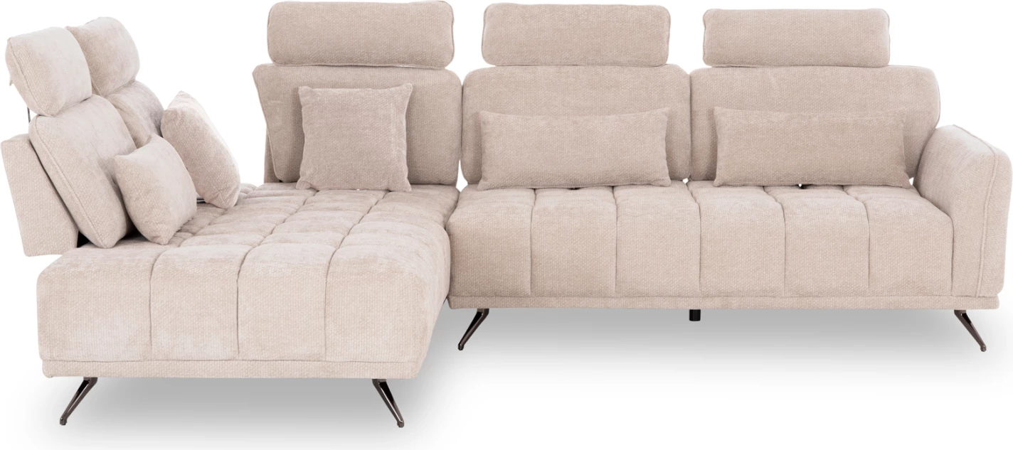 Këndare 5-vendëshe majtas, material ecru, MYRON CD3318.02L, 290x110-225x110H