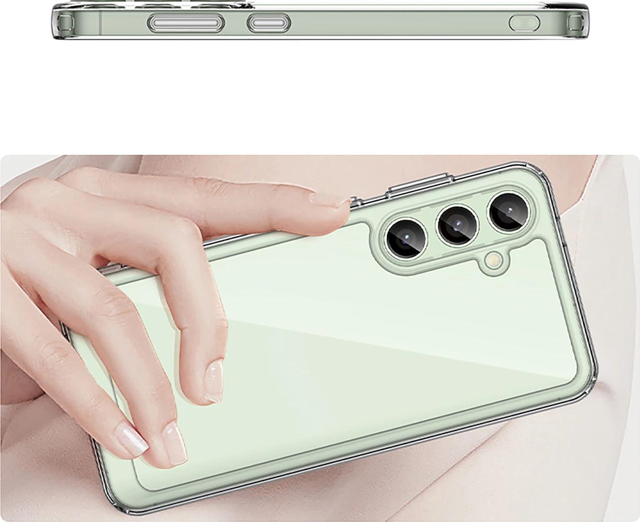 Mbështjellës Hurtel Outer Space Case për Samsung Galaxy S24 FE, Transparent