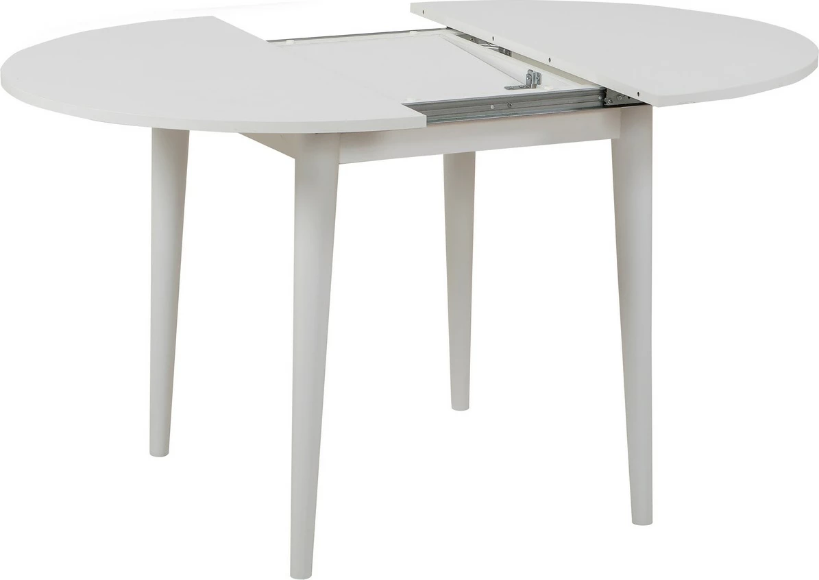 Set tavoline me karrige, e zgjatshme, 3 pjesë, Skye Decor, Vina 0701, e bardhë/gri