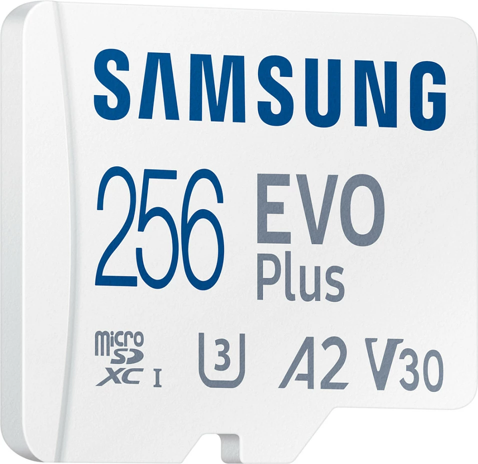 Memorie MicroSDXC Samsung MB-MC256S, 256 GB, UHS-I, 160 MB/s, Class 3 (U3), V30, Bardhë