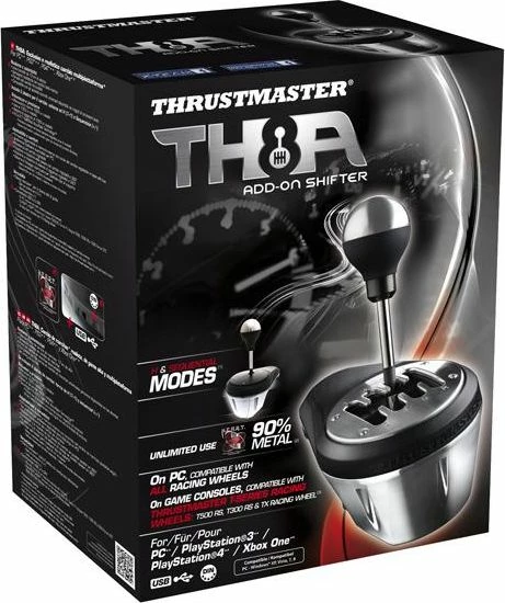 Ndërrues shpejtësish Thrustmaster TH8A 4060059, H-pattern & sequential, USB, zi/gri