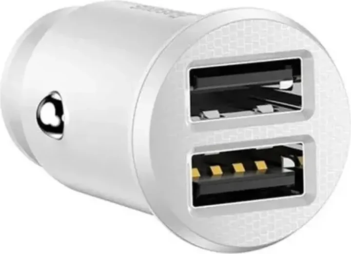 Karikues veture Baseus Grain CCALL-ML02, 2x USB, 3.1A, i bardhë