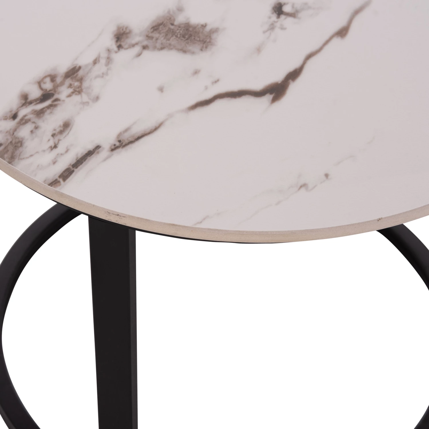 Set tavolina kafeje 2 copë TALOS, mermer i bardhë me damarë kafe, FH18140.03, 70x45.5cm