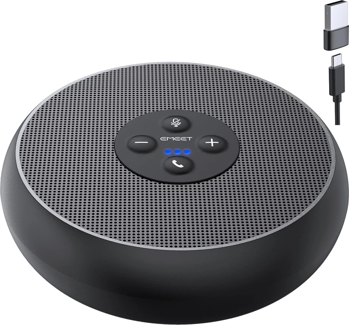 Altoparlant konferencash EMEET OfficeCore M1A E1102, USB-C, 2 mikrofonë 360°, për deri 8 persona, i zi