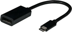 Adapter kabllo EFB Elektronik USB-C në DisplayPort 1.4, 0.2 m, i zi