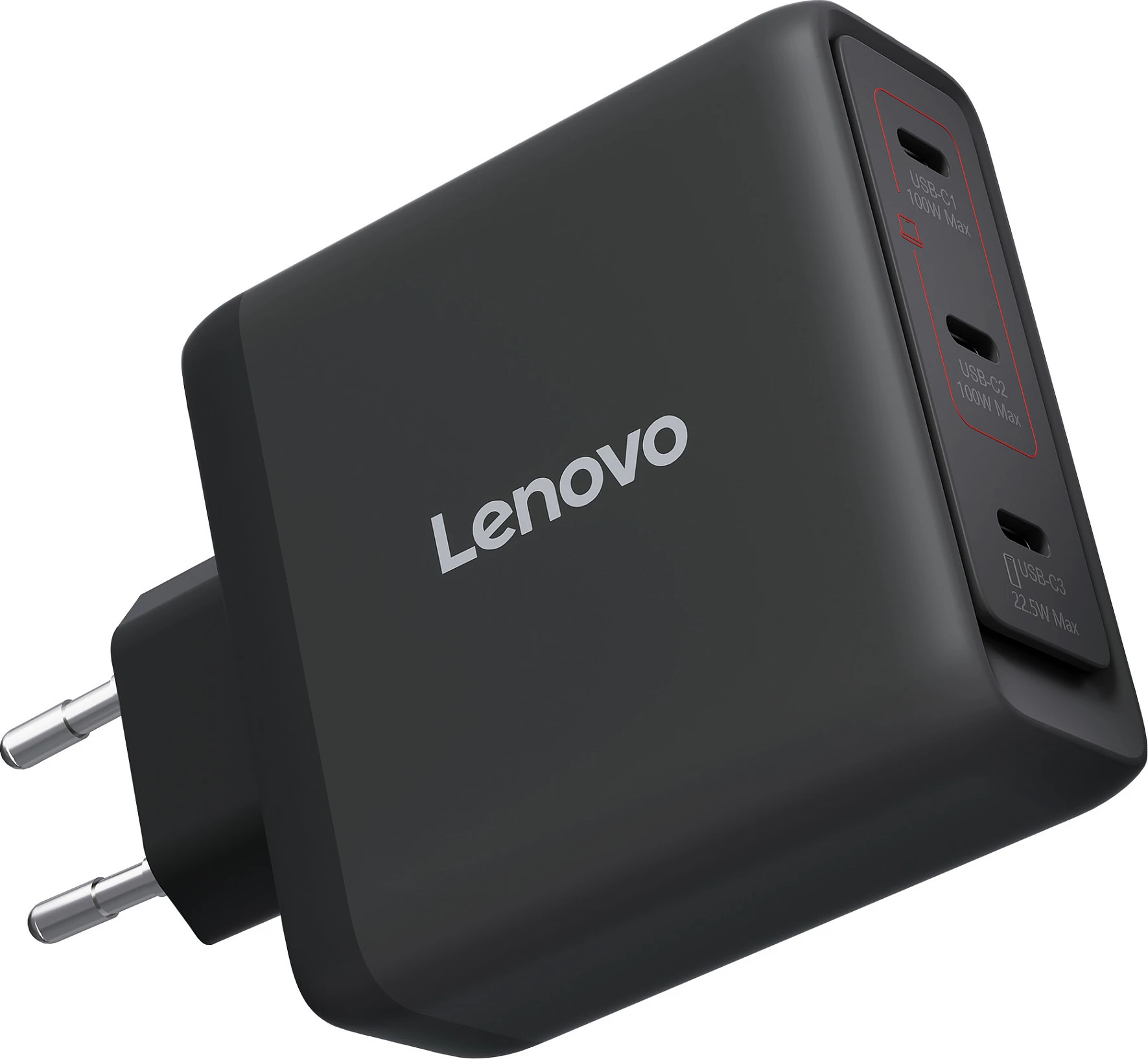 Karikues Lenovo Multi-Port USB-C 100W GaN, 3 porta, kabllo USB-C 1.8m, i zi