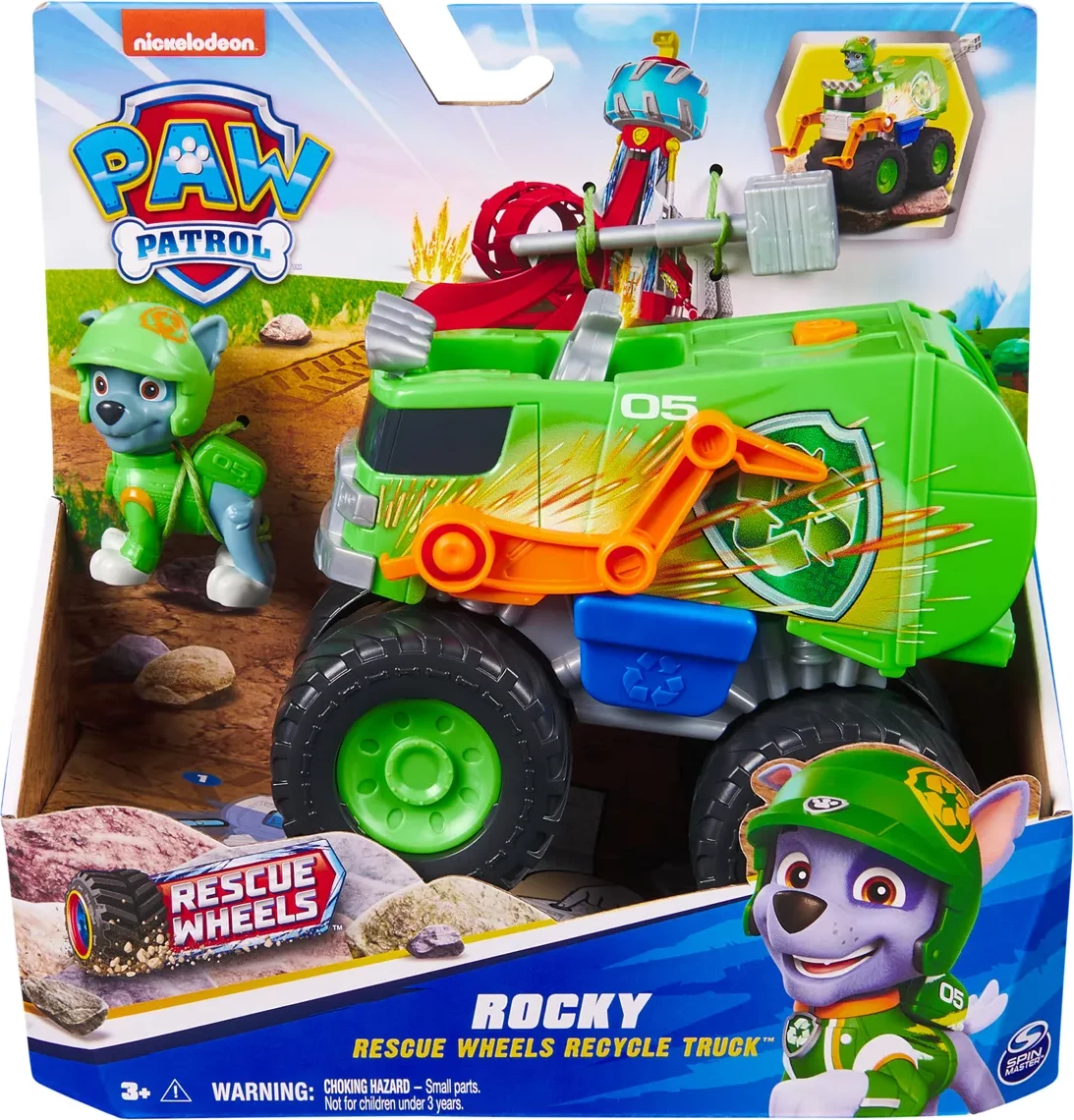 Paw Patrol Rescue Wheels Recycle Truck Rocky Vehicle