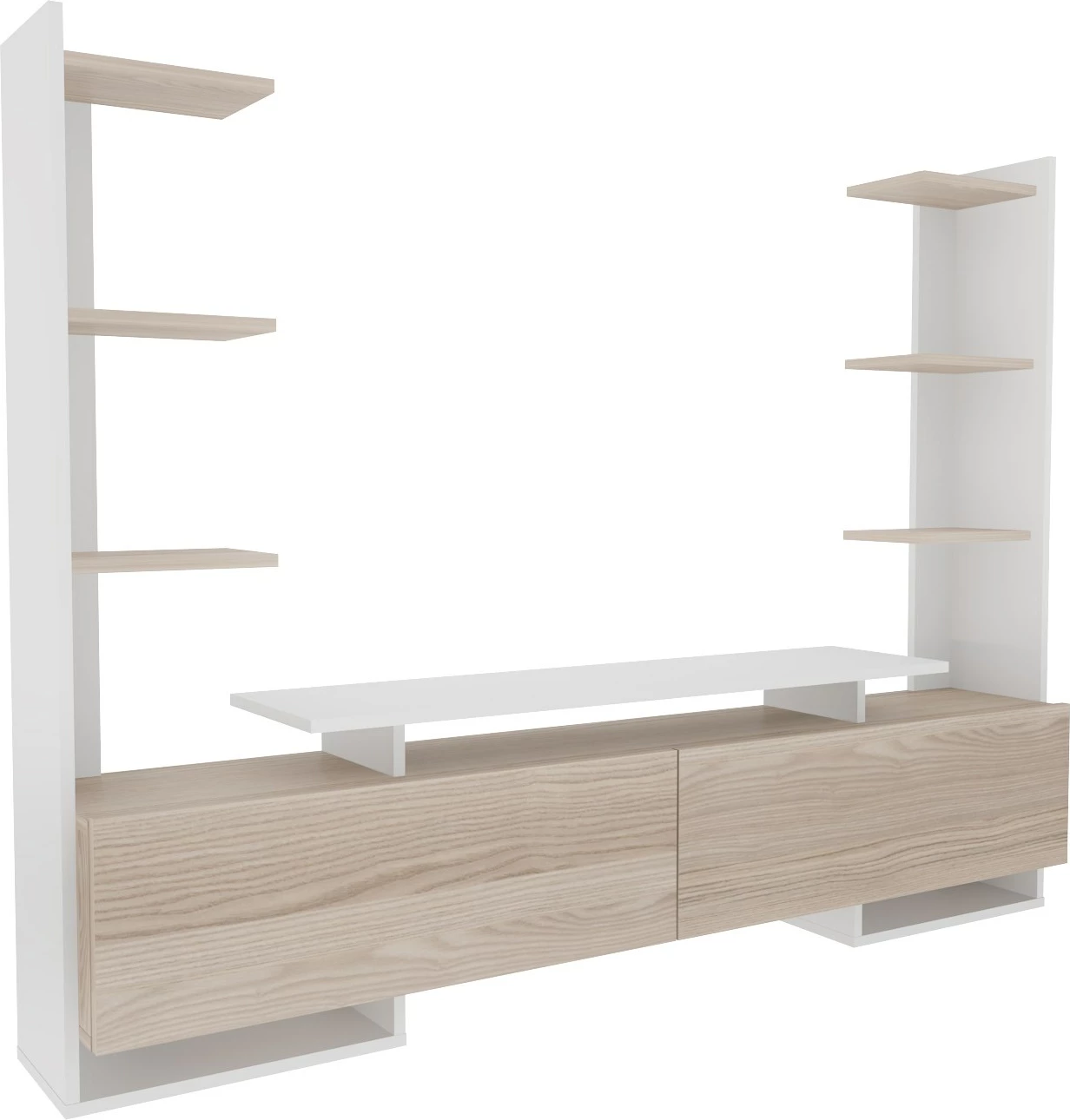 Komodë TV Hanah Home, Ava, e bardhë dhe lis