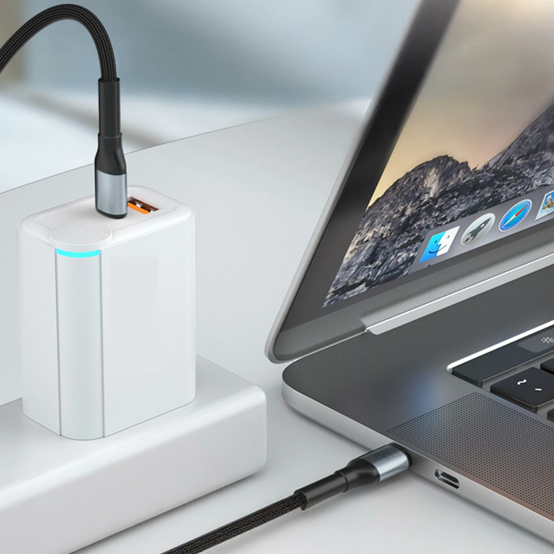 Kablë karikimi 3mk Hyper Cable N-SERIES USB-C/USB-C 1m 240W PD 3.0 QC 3.0, e zezë, paketim kuti