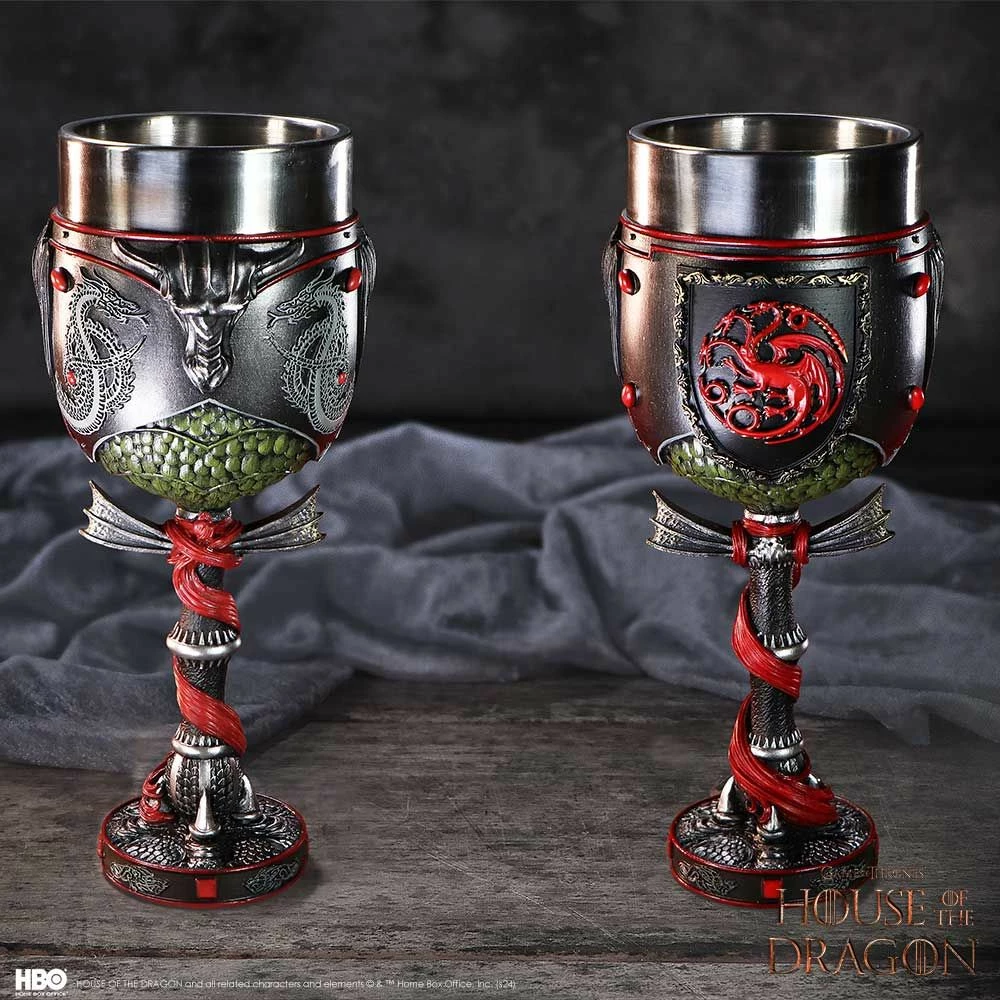 Kupë NEMESIS NOW House of the Dragon Daemon Targaryen 19.5 cm, rrëshirë me insert inox, me kuti dhuratë, e zezë/kuqe