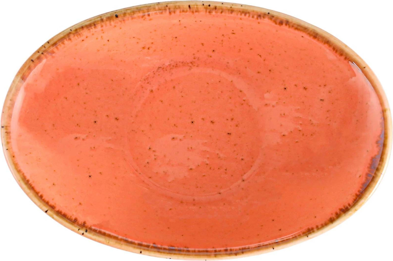 Pjatëz ovale mini Porland Seasons Amber 110 mm, 110 ml, porcelan, portokalli, set 6 copë