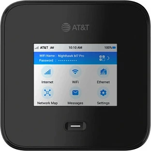 Router mobil 5G NETGEAR Nighthawk M7 Pro, WiFi 7 tri-band, ekran 2.8", Gigabit Ethernet, USB-C, bateri 5185mAh, i zi